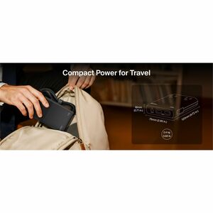 Belkin 2-Outlet Charging Station w/ 2x USB-A, 1x USB-C Ports + Tethered USB-C Cable 70W - 5ft Cord - Black - 70 W - 4.92 f