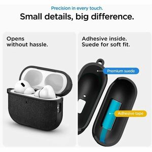 Spigen Urban Fit Carrying Case Apple AirPods Pro - Matte Black - Scratch Resistant, Scratch Resistant Interior - Polycarbo