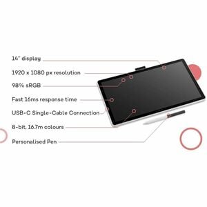 Wacom One DTC141 14" Pen Display