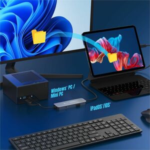 j5create Wormhole Switch JCH422-N Hub USB - USB Tipo C, USB tipo A - 640 MB/s - Tablet, Smartphone, Rato, Teclado, Unidade