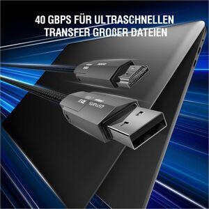 4smarts ComboCord 1,50 m USB-C/USB-A/HDMI AV-/Datenkabel - 1 - Cable for Notebook, Tablet, Smartphone, Monitor, Docking St