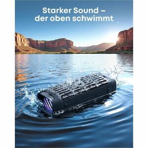 soundcore Boom 3i Portable Bluetooth Speaker System - 50 W RMS - Adventurer Black - 56 Hz to 20 kHz - Battery Rechargeable