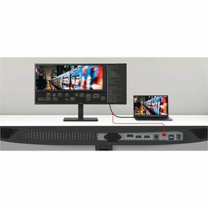 LG Ultrawide 34BA75QE-B 34" Class UWQHD Curved Screen LCD Monitor - 21:9 - 34" Viewable - In-plane Switching (IPS) Technol