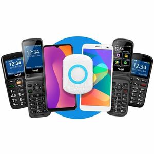 Opel Mobile TouchFlip 4 GB Feature Phone - 2.8" - 512 MB RAM - 4G - Grey - Flip - Unlocked - Front Camera: 300 Kilopixel -