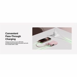 Belkin BoostCharge Power Bank - For Smartphone, Tablet PC, iPhone, iPad mini, iPad Pro - 10000 mAh - 20 W - USB Type-C Con