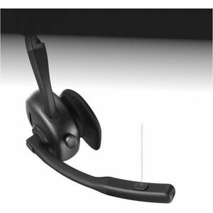 Shokz OpenMeet Wireless Open-ear, Over-the-head, On-ear, Over-the-ear Stereo Earset - Black - Binaural - Open - 2900 cm - 