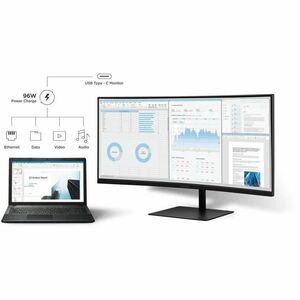 Moniteur LED ViewSonic VG3419C-2 34" Classe UW-QHD Écran incurvé - 21:9 - 86,4 cm (34") Viewable - Vertical Alignment (VA)