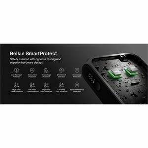 Belkin BoostCharge Stromspeicher - Schwarz - 10000 mAh - 45 W - Integriertes Kabel - Schwarz