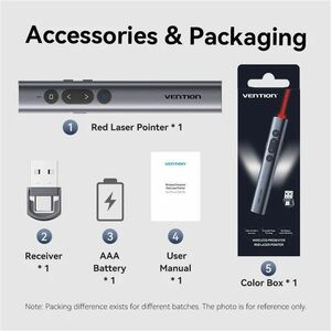 WIRELESS POWERPOINT PRESENTATIO N CLICKER WITH RED LASER POINTER