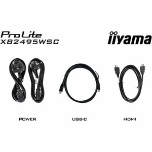 iiyama ProLite XB2495WSC-B1 24 Zoll Klasse WUXGA LED-Monitor - 16:10 Format - Mattschwarz - 61,2 cm (24,1 Zoll) Viewable -