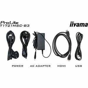 iiyama ProLite T1721MSC-B3 17 Zoll Klasse LED-Touchscreen-Monitor - 5:4 Format - 5 ms Reaktionszeit - 43,2 cm (17 Zoll) Vi