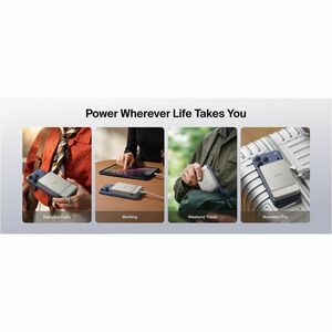Belkin UltraCharge Stromspeicher - Sand - für Qi2-fähiges Gerät, Smartphone, iPhone, Kabellose Ohrhörer, Universal - 1 x T