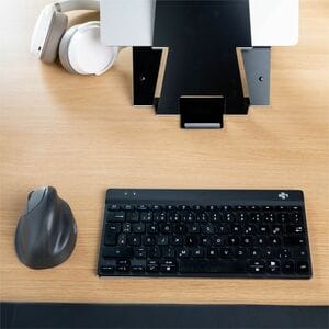 R-Go HE Basic Vertical Mouse Maus - Bluetooth - USB-Typ C - Optisch - 3 Taste(n) - Grau - Mac, Windows - Kabel/Drahtlos - 