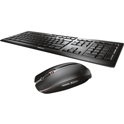 CHERRY STREAM DESKTOP Keyboard & Mouse - English (UK) - USB Wireless - 105 Key - Keyboard/Keypad Color: Black - USB Wirele