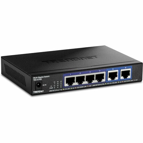 TRENDnet TEG-S762 6 Ports Ethernet Switch - 2.5 Gigabit Ethernet, 10 Gigabit Ethernet - 2.5GBase-T, 10GBase-T - TAA Compli