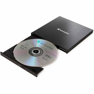 Masterizzatore Blu-ray Verbatim - Esterno - 1 Unità - Nero - BD-R, CD-R, DVD+R, DVD-R Supporto - 24x Scrittura CD - 6x Scr