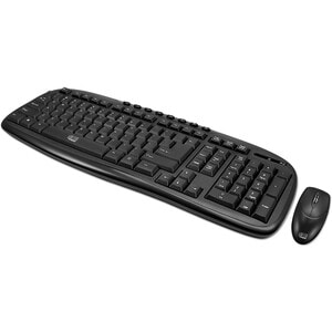 Adesso WKB-1330CB - 2.4 GHz Wireless Desktop Keyboard and Mouse Combo - USB Membrane Wireless RF 2.40 GHz Keyboard - 103 K