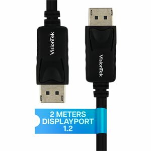 VisionTek DisplayPort to DisplayPort 2M Cable (M/M) - 6.6 ft (2 m) DisplayPort A/V Cable for Audio/Video Device, Monitor, 