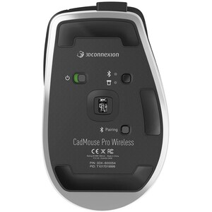 Souris Optique 3Dconnexion CadMouse - Bluetooth/Radio Fréquence - USB - 7 Bouton(s) - 5 Boutons programmables - Câble/sans