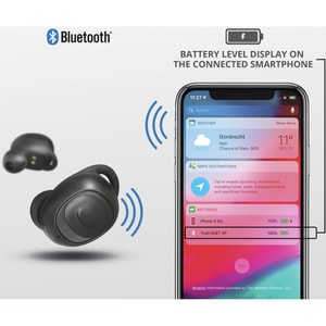 Trust Duet XP True Wireless Earbud Stereo Earset - Binaural - In-ear - 1000 cm - Bluetooth - 16 Ohm - 20 Hz to 20 kHz - Om