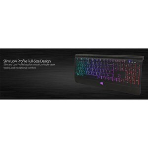 Adesso EasyTouch 137CB Illuminated Gaming Keyboard & Mouse Combo - USB Cable - 104 Key - English (US) - Black - USB Cable 