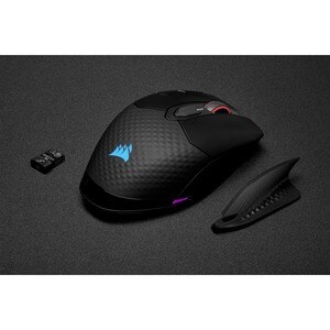 Corsair DARK CORE RGB Gaming Mouse - Optical - Cable/Wireless - Bluetooth - Black - 1 - USB 2.0 Type A - 18000 dpi - Scrol