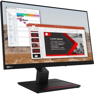 Lenovo ThinkVision T24T-20 24" Class LCD Touchscreen Monitor - 16:9 - 4 ms - 60.5 cm (23.8") Viewable - Capacitive - 10 Po