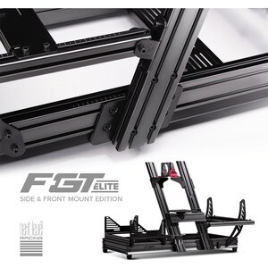 Next Level Racing F-GT Elite Formula & GT Aluminum Profile Simulator Cockpit - Front & Side Mount - For Gaming