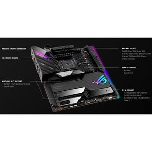 Asus ROG Crosshair VIII Extreme Desktop Motherboard - AMD X570 Chipset - Socket AM4 - Extended ATX - Ryzen 7, Ryzen 7 PRO,