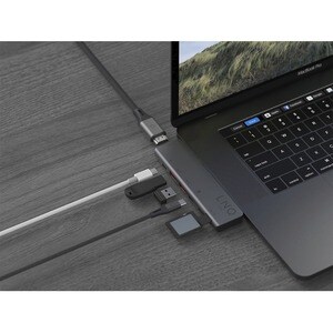 LINQ LQ48012 USB Type C Docking Station for Notebook/Tablet/Monitor - Memory Card Reader - SD, microSD - 100 W - 2 Display
