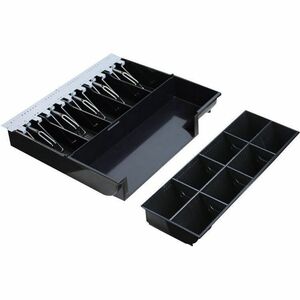 Adesso MRP-16CD Cash Drawer - 5 Bill - 8 Coin - 1 Media Slot - 3 Lock Position - Serial Port - Steel - 99.1 mm Height x 40