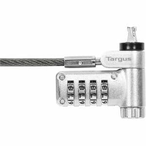 Targus DEFCON Ultimate Universal Serialized Combination Lock - 6.50 ft Cable - Resettable - 4-digit - Patented T-bar/Combi