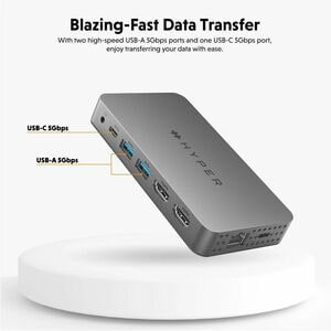 Hyper HyperDrive Dual 4K HDMI 10-in-1 USB-C Hub For M1/M2 MacBooks - for Desktop PC/Notebook/Monitor - Memory Card Reader 