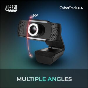 Adesso CyberTrack CyberTrack H4 Webcam - 2.1 Megapixel - 30 fps - Black - USB 2.0 - 1920 x 1080 Video - CMOS Sensor - Manu