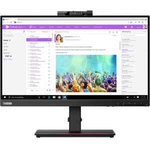 Lenovo ThinkVision T22v-20 22" Class Webcam Full HD LCD Monitor - 16:9 - 54.6 cm (21.5") Viewable - In-plane Switching (IP