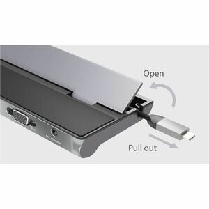 j5create JCD543P-EN 13 Port(s) USB Type C Docking Station for Display, Notebook, MacBook - Charging Capability - Memory Ca