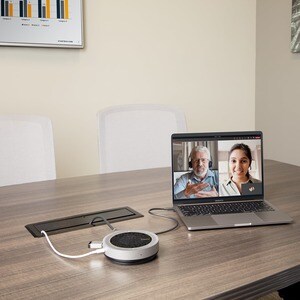 StarTech.com USB-C Speakerphone Docking Station, Mini Portable Conference Speaker/Audio Dock, VGA/4K HDMI, USB Hub, Teams/