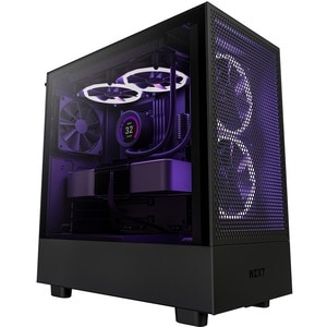 NZXT H5 Flow Gaming Computer Case - ATX Motherboard Supported - Galvanized Cold Rolled Steel (SGCC), Tempered Glass - Blac