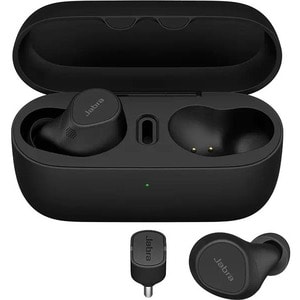 Jabra Evolve2 True Wireless Earbud Stereo Earset - Black - Binaural - In-ear - 2000 cm - Bluetooth - 20 Hz to 20 kHz - MEM