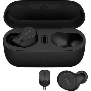 Jabra Evolve2 True Wireless Earbud Stereo Earset - Black - Binaural - In-ear - 2000 cm - Bluetooth - 20 Hz to 20 kHz - MEM