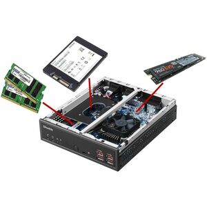 Shuttle XPC slim DH610 Barebone-System - Slim PC - Sockel LGA-1700 - 1 x Prozessor-Support - Core i5 11. Generation i5-113