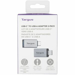Targus ACA979GL Data Transfer Adapter - 2 Pack - 2 x USB 3.2 (Gen 1) Type A - Female - 2 x USB 3.2 (Gen 1) Type C - Male -