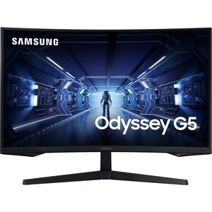 Samsung Odyssey G5 C32G55TQBU 32" Class WQHD Curved Screen Gaming LCD Monitor - 16:9 - Black - 81.3 cm (32") Viewable - Ve