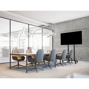 SUPPORTO DA PAVIMENTO PER SCHERMI 55-100IN MOTORIZZAT NERO