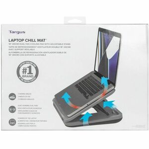 Targus Chill Mat AWE90GL Cooling Stand - Upto 45.7 cm (18") Screen Size Notebook Support - Grey - 2 Fan(s) - 1900