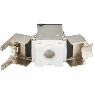 Eaton Tripp Lite Series Cat8 STP Shielded Tool-Free Keystone Jack, 568A/568B, TAA - 1 x RJ-45 Keystone Female - Silver - T