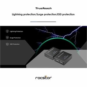 TrueReach 4 Port USB 2.0 Over Cat5/Cat6/Cat6a/Cat7 Extender - Up to 492ft (150m) - Bus powered - Link up to four USB 2.0 d