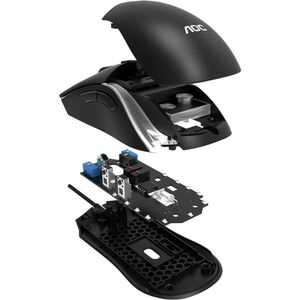 MOUSE GAMER AOC PIXART 3327 12000 DPI RGB AJUSTE DE PESO GM310