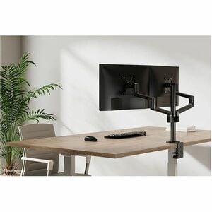 Neomounts Mounting Arm for Monitor - Black - Height Adjustable - 2 Display(s) Supported - 43.2 cm to 68.6 cm (27") Screen 