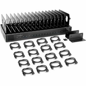 Rocstor Volt DS16 USB-C 16 Port Desktop Charging Station with Top Dividers 67W Per Port - 1000 W - 120 V AC, 230 V AC Inpu